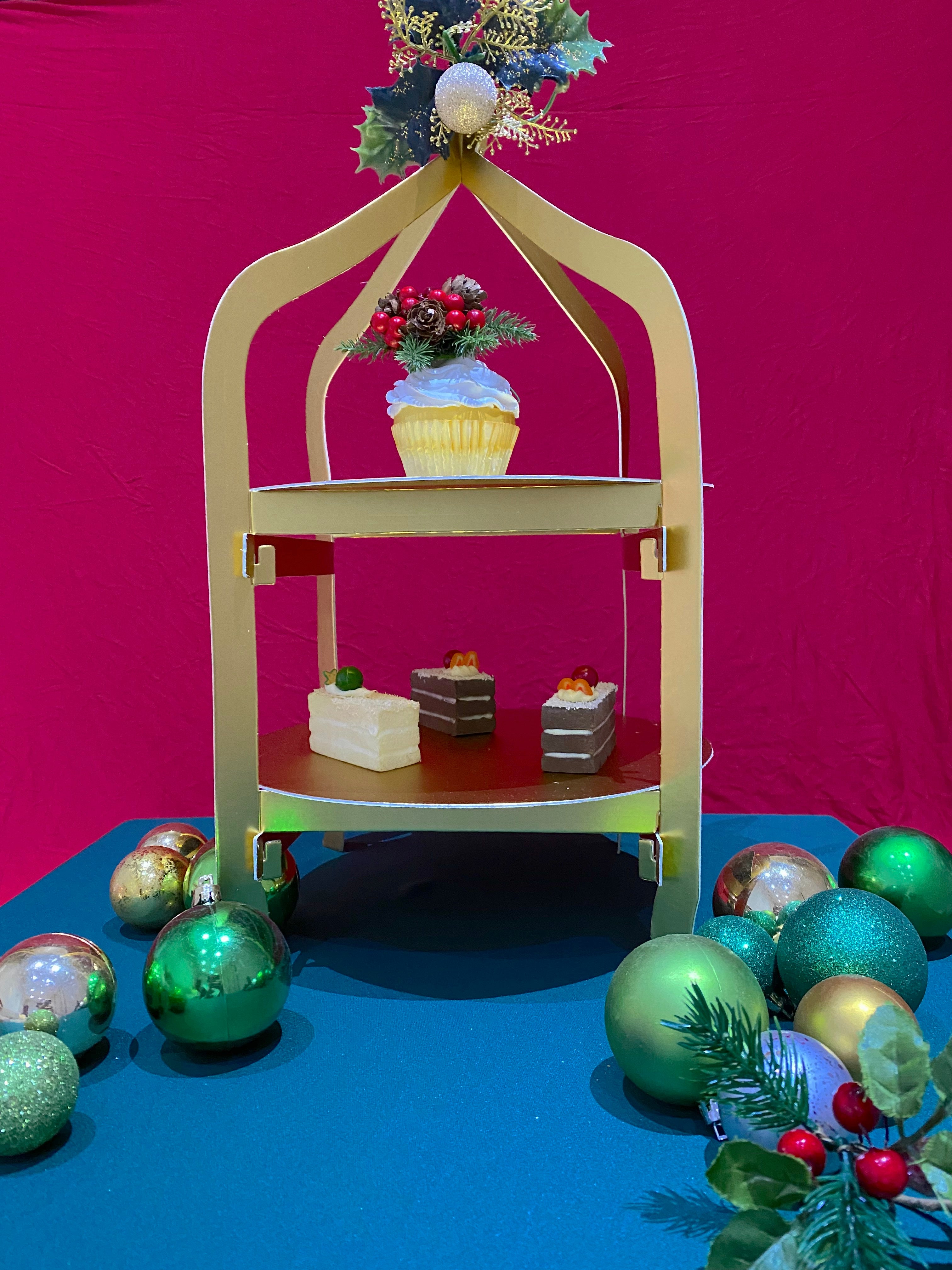 christmas dessert stand
