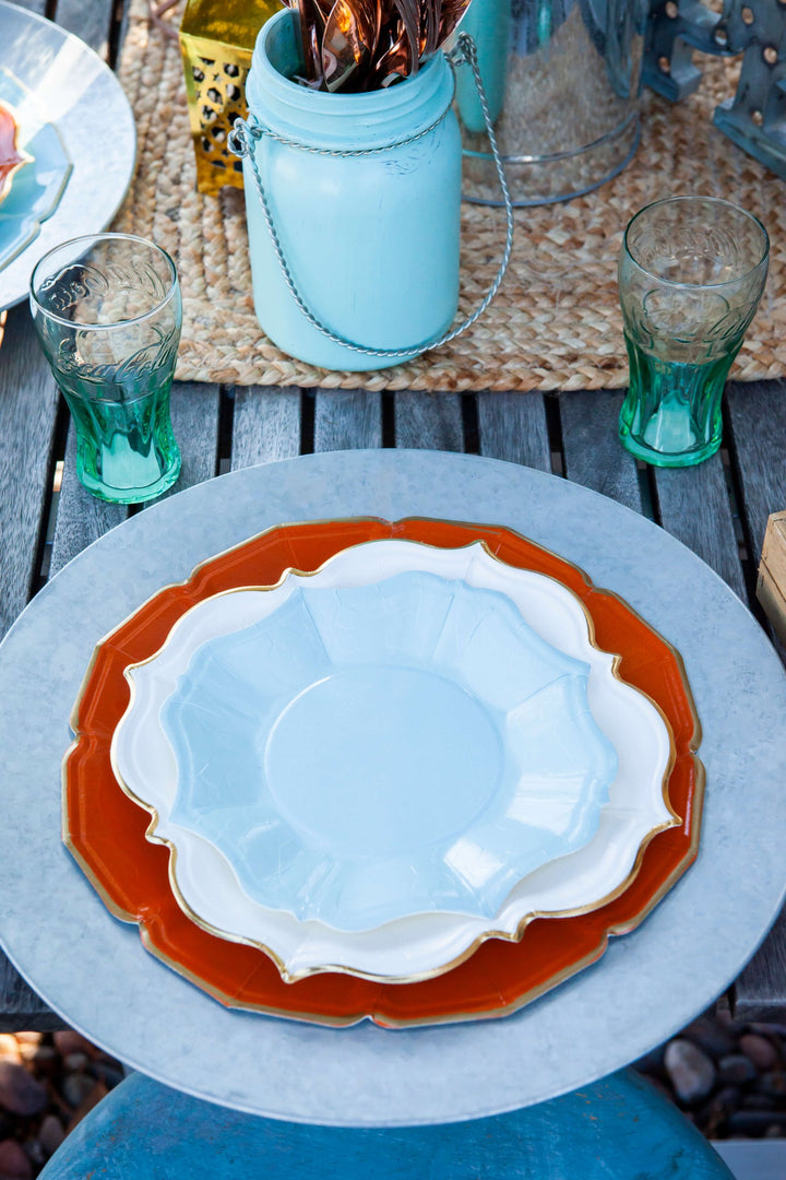 Sky Blue Dessert Plates