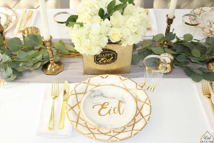 Marble Eid Dessert Plates