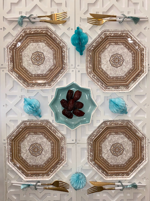 Damascus Mother of Pearl  Ramadan Dessert Plate