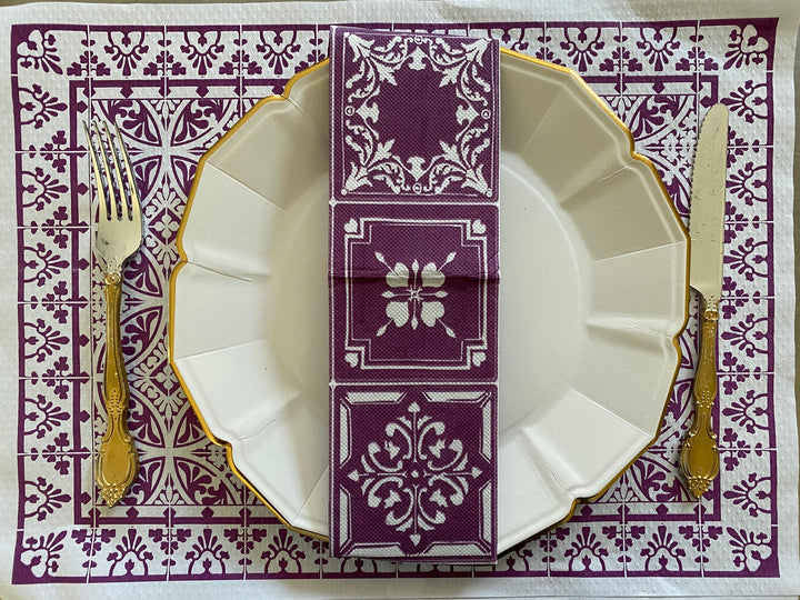 Sevilla Eggplant Linen-Like Napkins Pack of 50