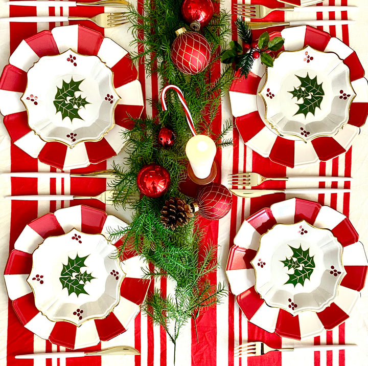White Christmas Dessert Plates