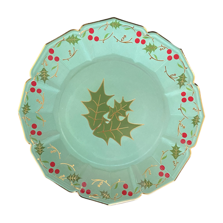 Sage Christmas Dinner Plates