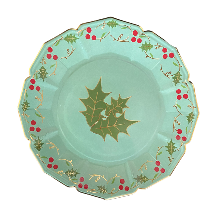 Sage Christmas Dinner Plates