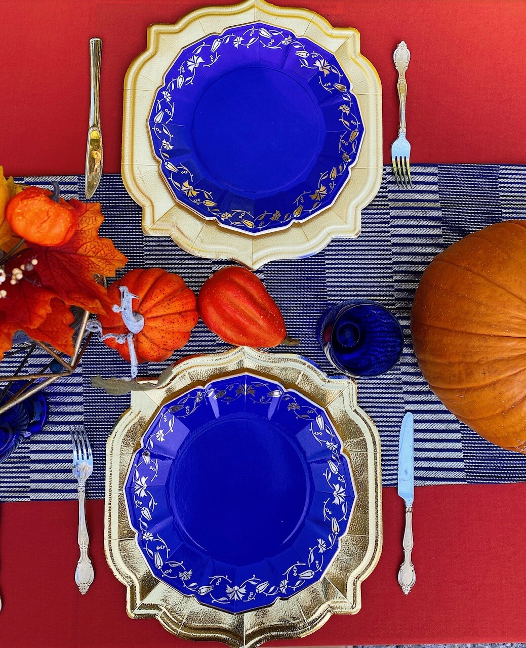 Iznik Floral Cobalt Dinner Plates