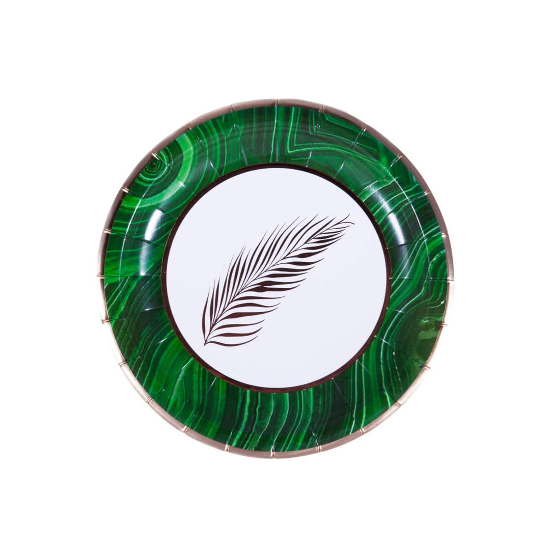 Malachite Palm Dessert Plates