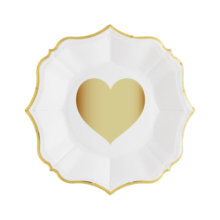 White Love Dessert Plates