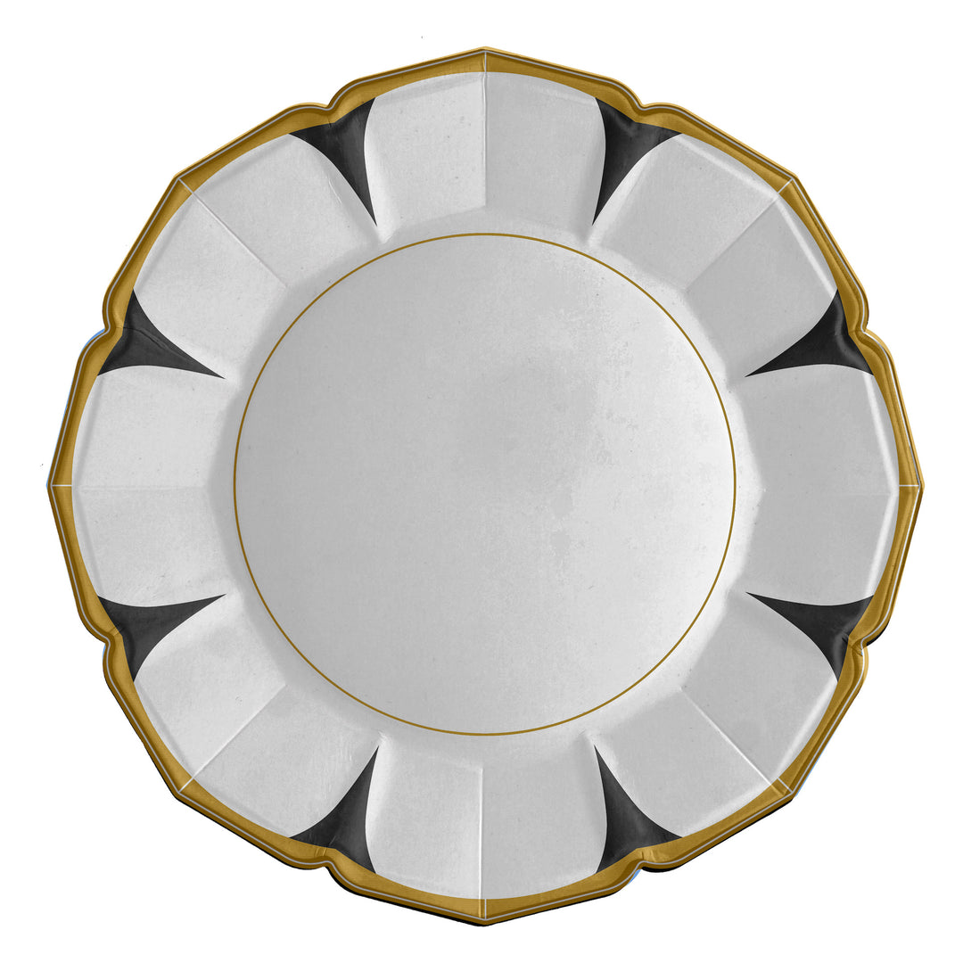 Black Daisy Dinner Plates