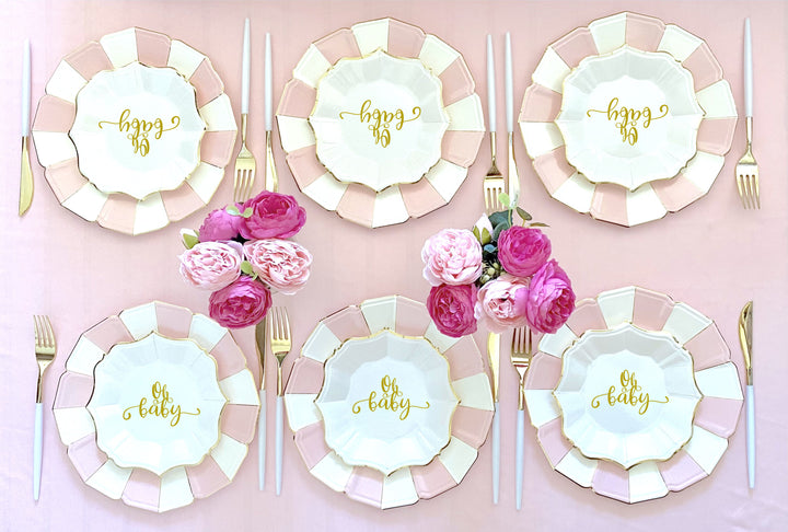 Oh Baby White Dessert Plates