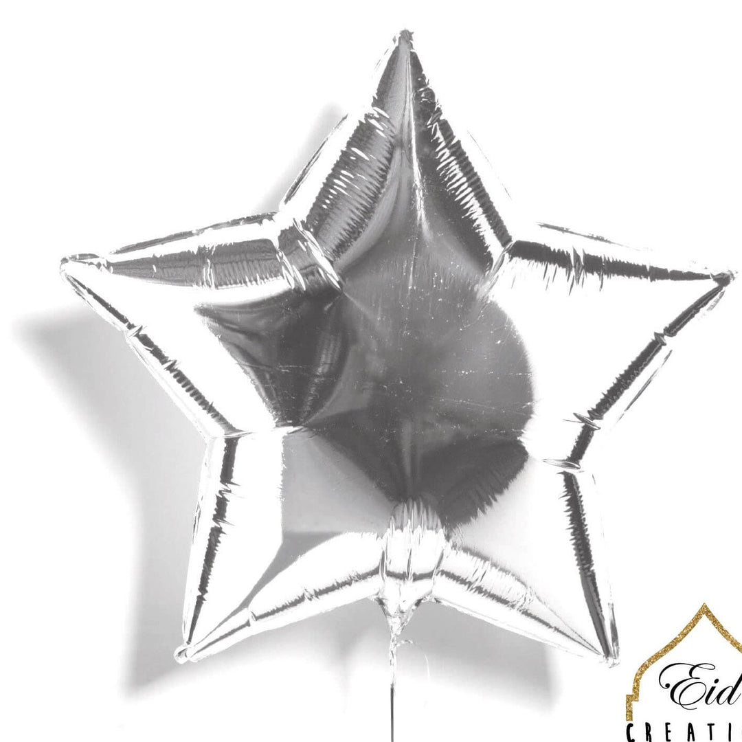 Silver Star Mylar Balloon