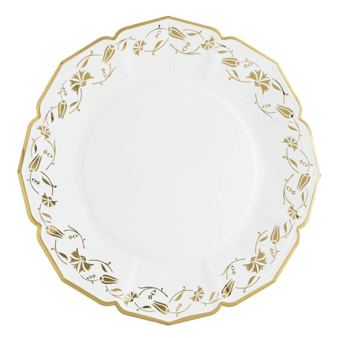 Iznik Floral White Dinner Plates