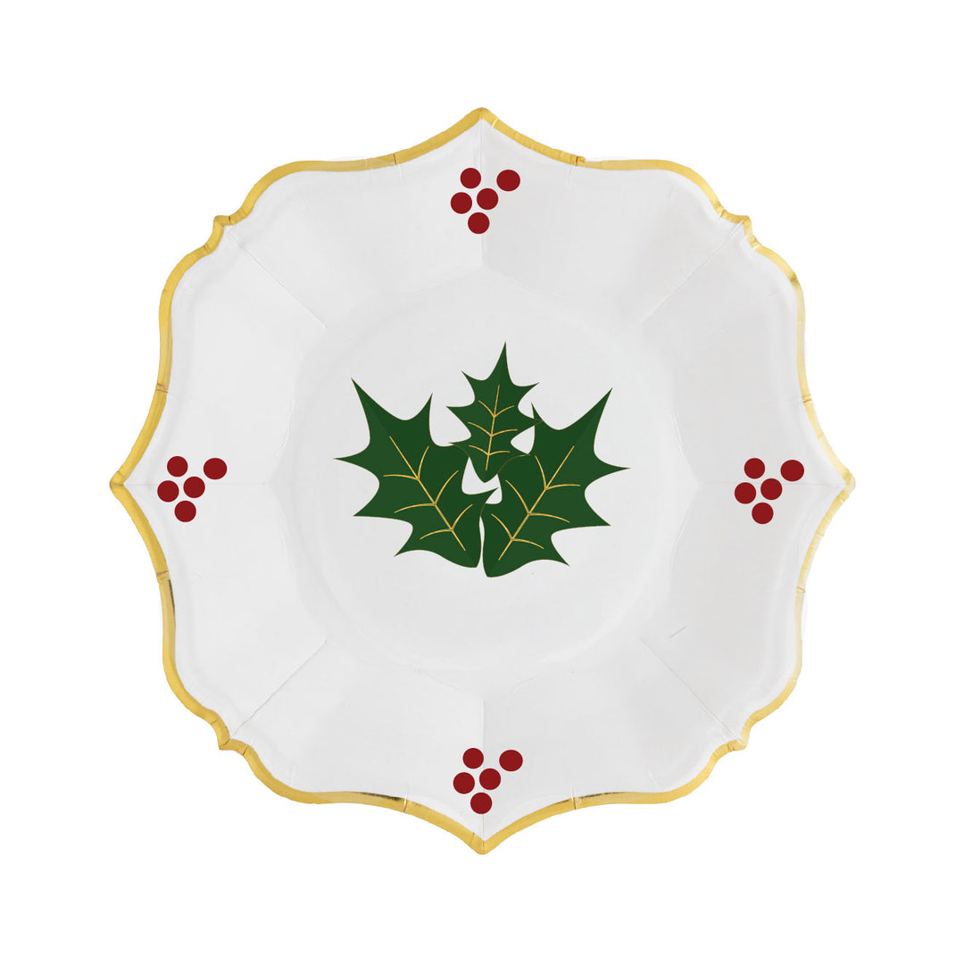 White Christmas Dessert Plates