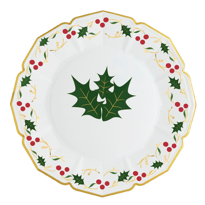 White Christmas Dinner Plates