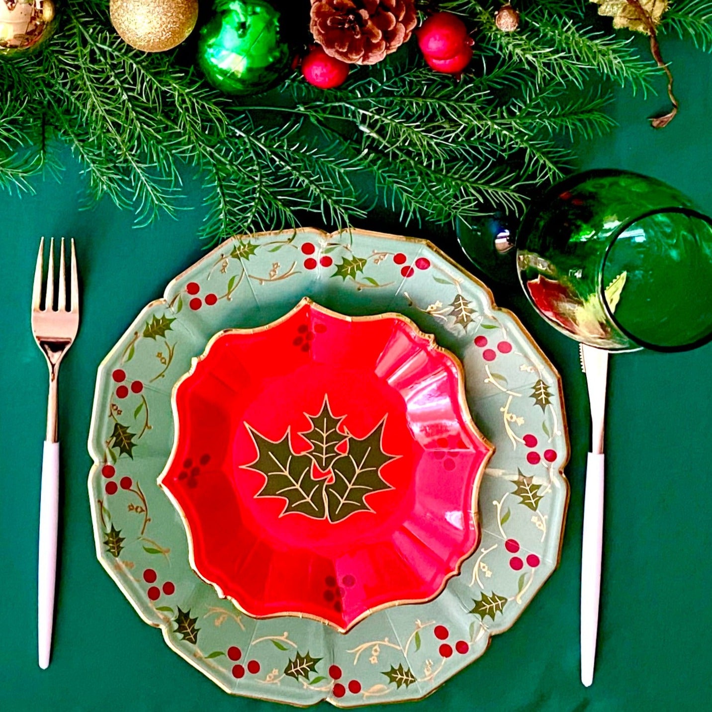 Christmas dinner outlet plate