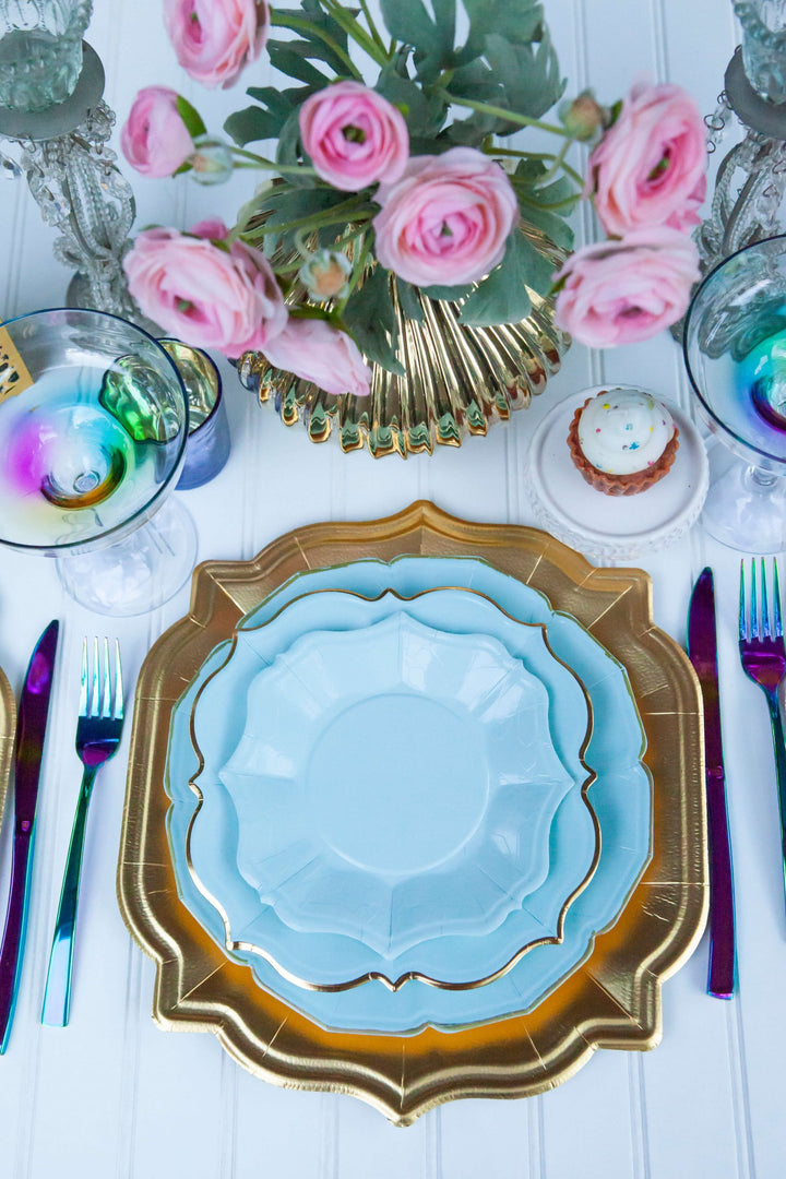 Sky Blue Lunch Plates