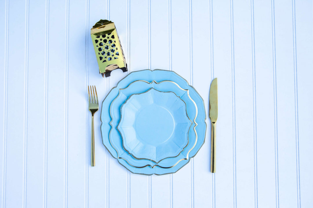 Sky Blue Lunch Plates