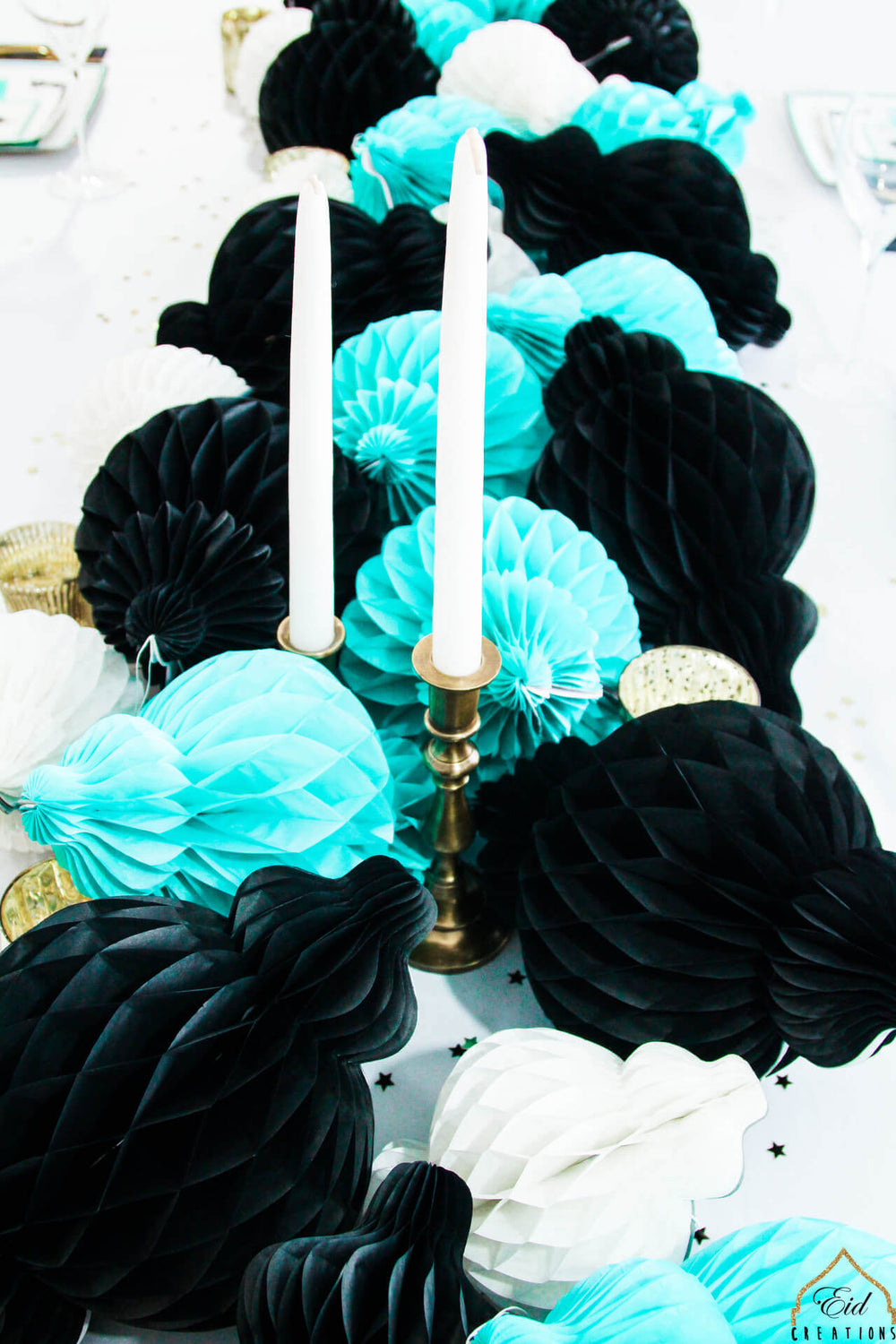 Lantern Honeycomb Black Set of 2