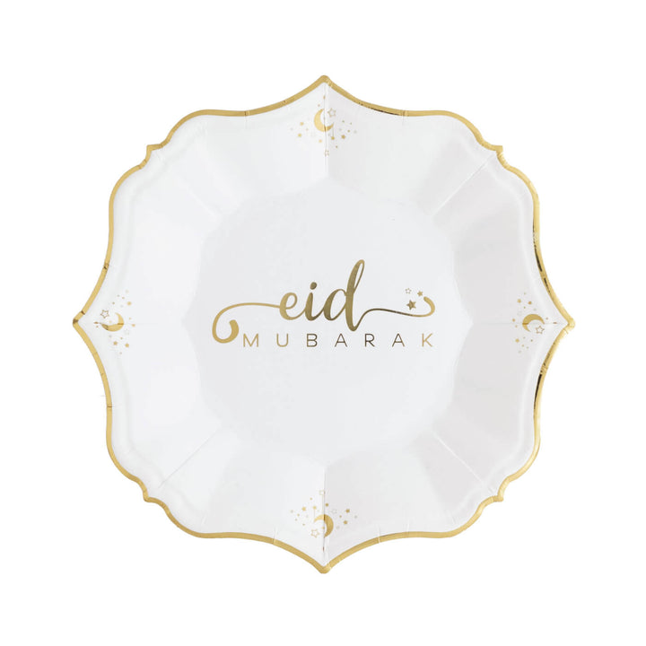 Eid White Dessert Plates