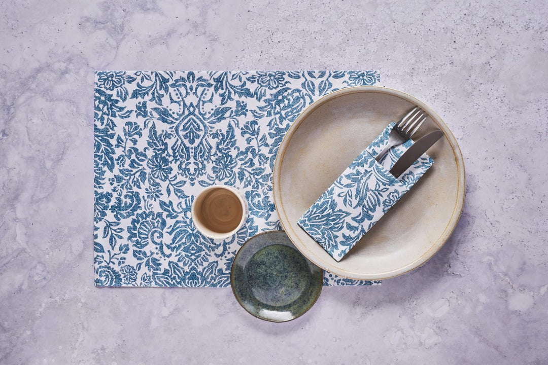 Cadiz Turquoise Linen-Like Runner Pack of 24