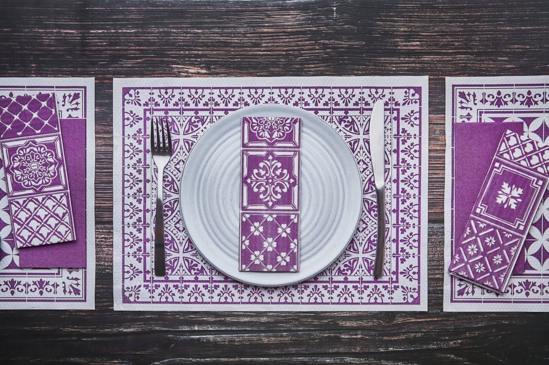 Alhambra Eggplant Placemats Pack of 24
