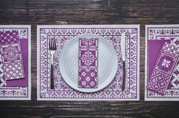 Alhambra Eggplant Placemats Pack of 24