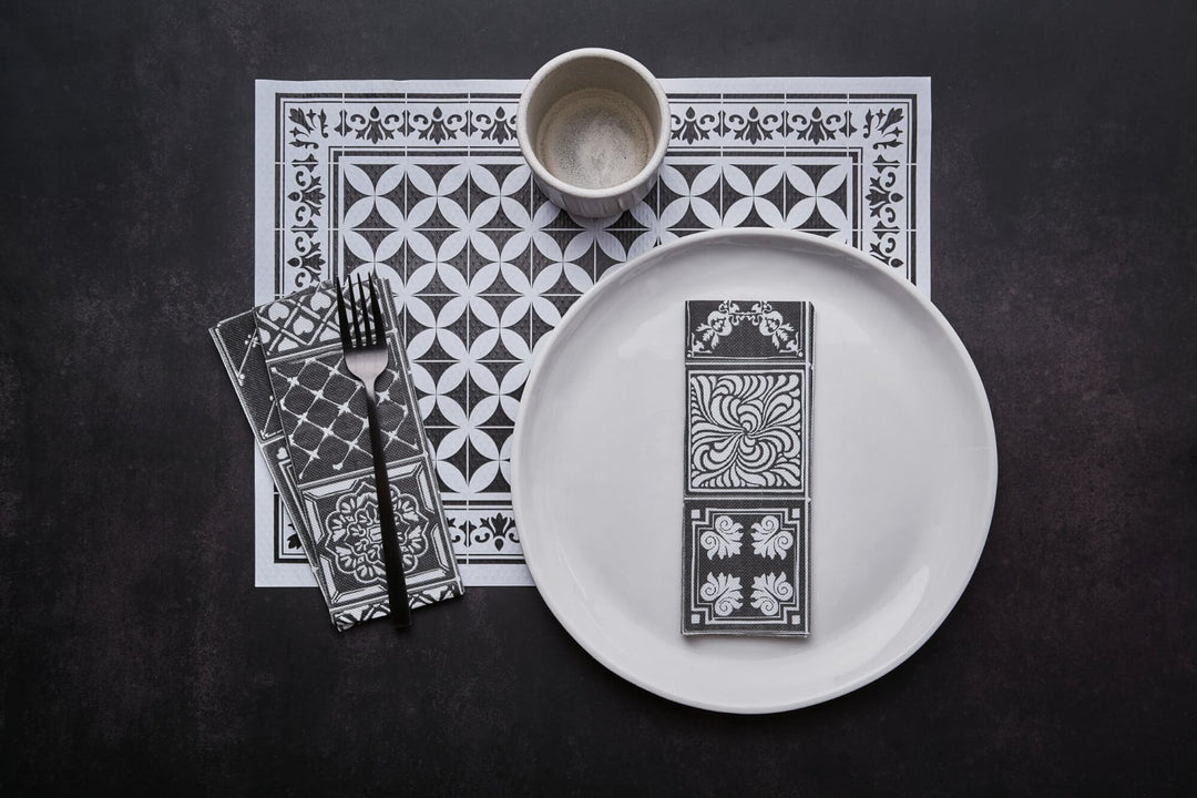Alhambra Black Placemats Pack of 24