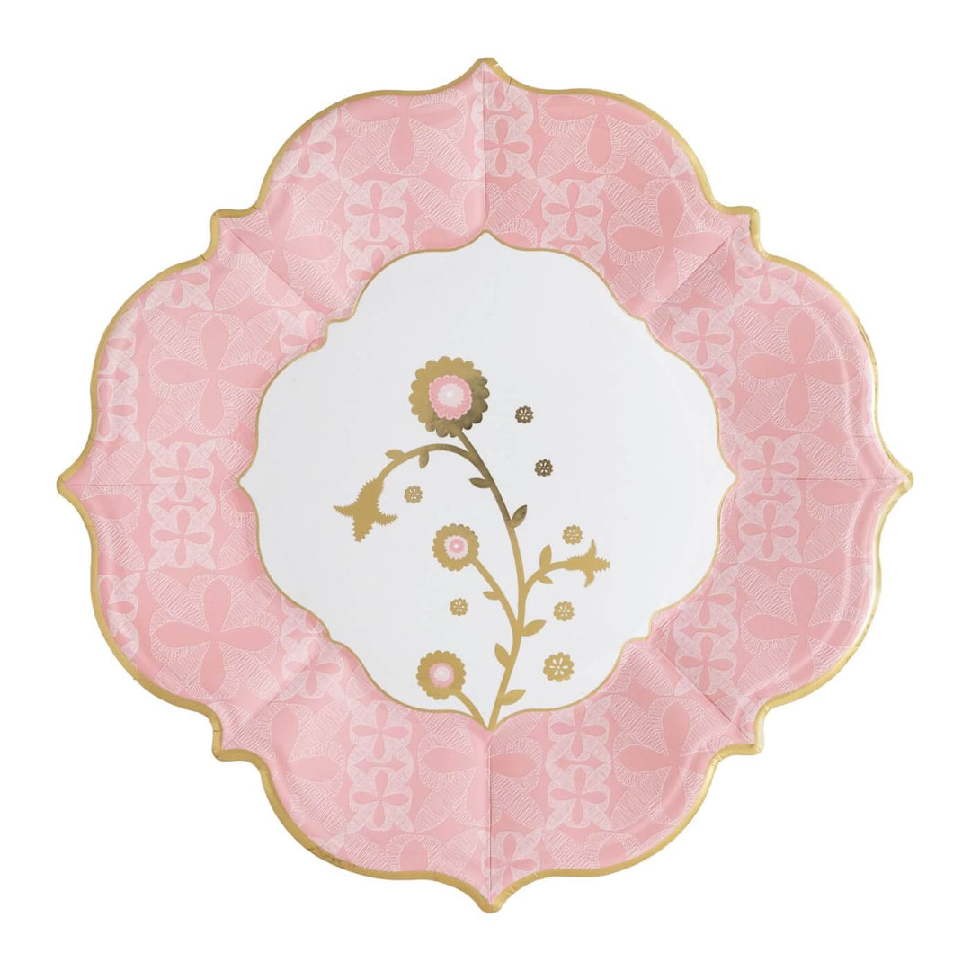Shisha Floral Embroidery Lunch Plates