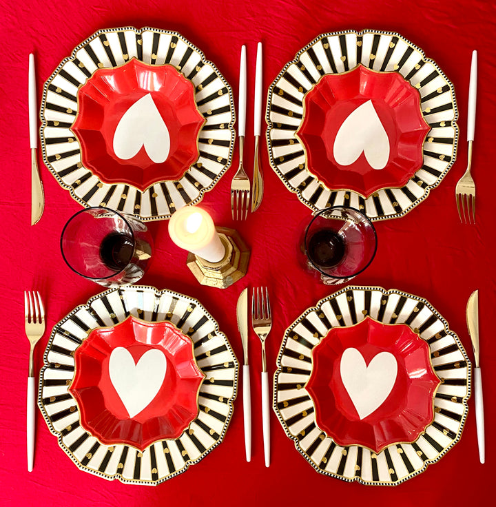 Ruby Love Dessert Plates