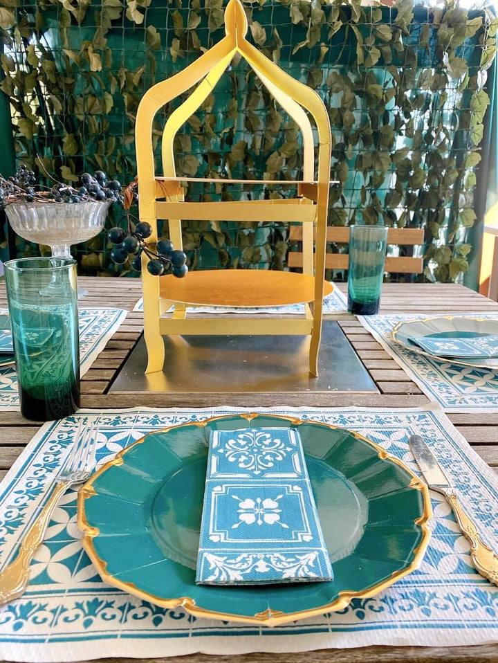 Sevilla Turquoise Linen-Like Napkins