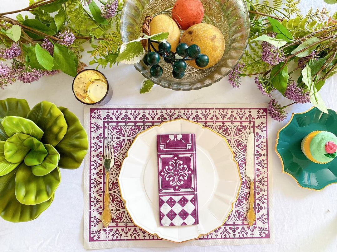 Sevilla Eggplant Placemats Pack of 24