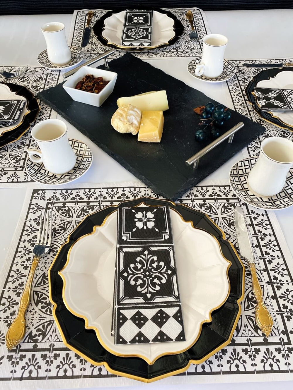 Sevilla Black Linen-Like Napkins