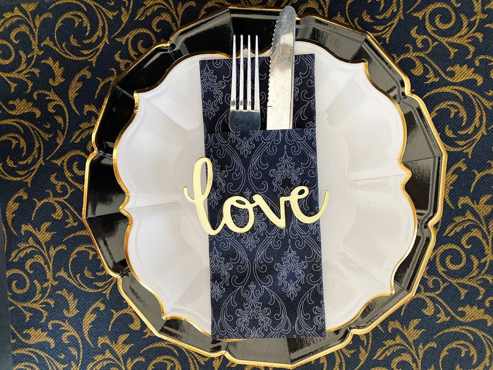 Damask Gold Linen-Napkins Pack of 50