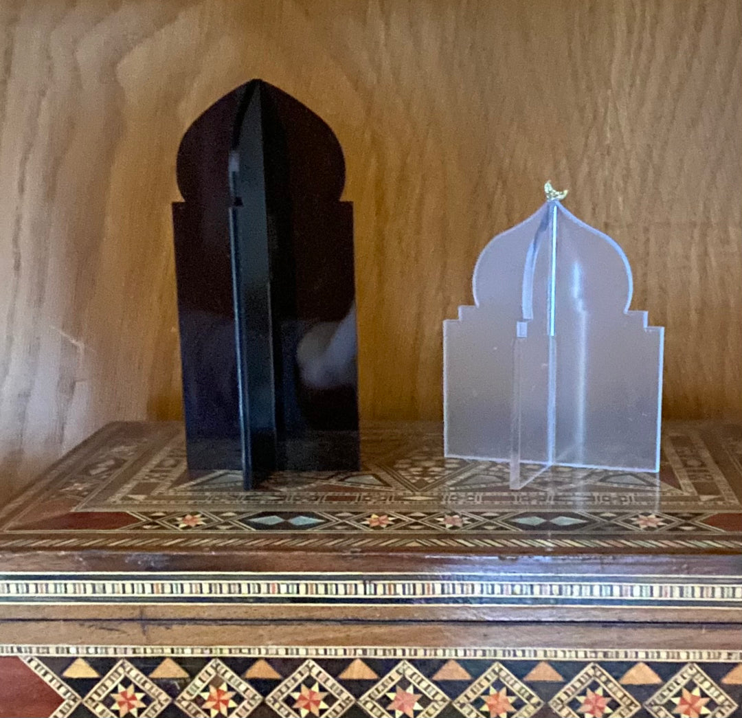 Masjid Acrylic Black Centerpiece