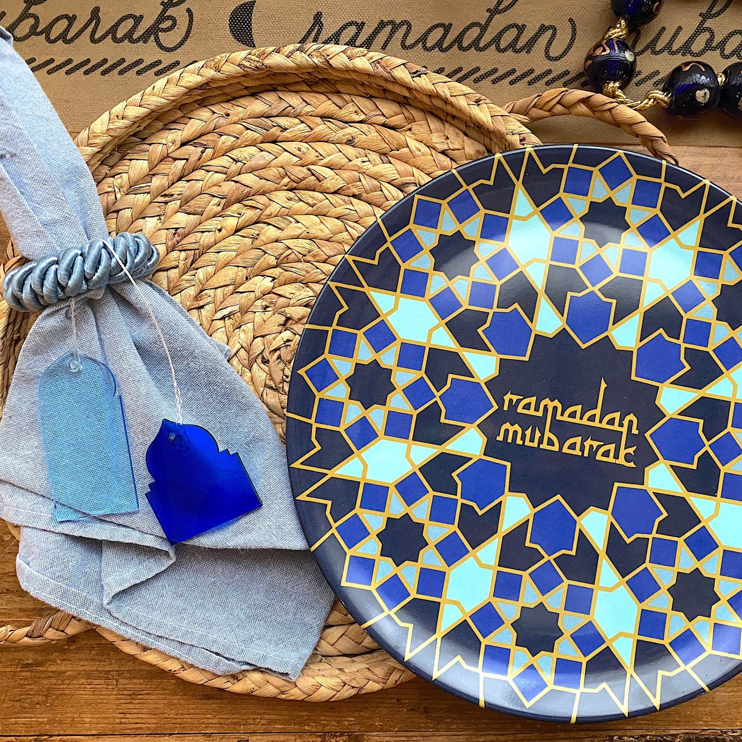 Cobalt and Blue Ramadan Melamine Party for 4