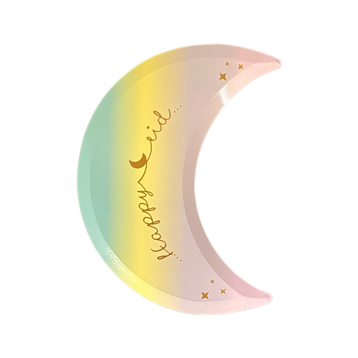 Eid Rainbow Crescent Plate
