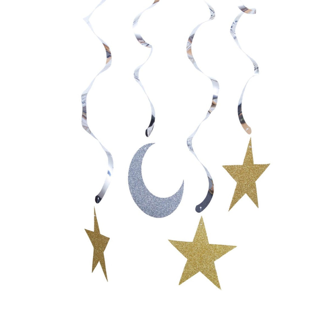 Crescent and Star Decoration Swirl