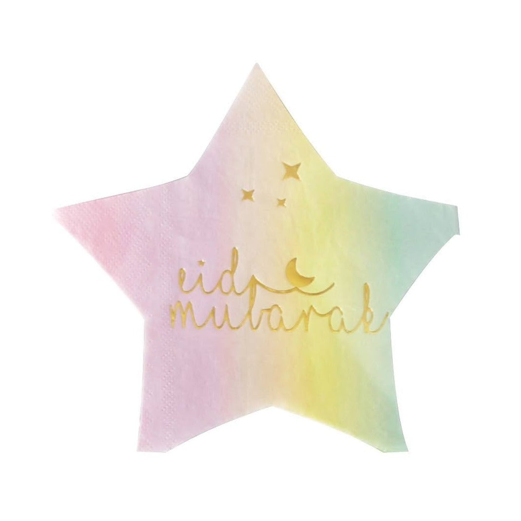 Eid Rainbow Colored Star Napkin