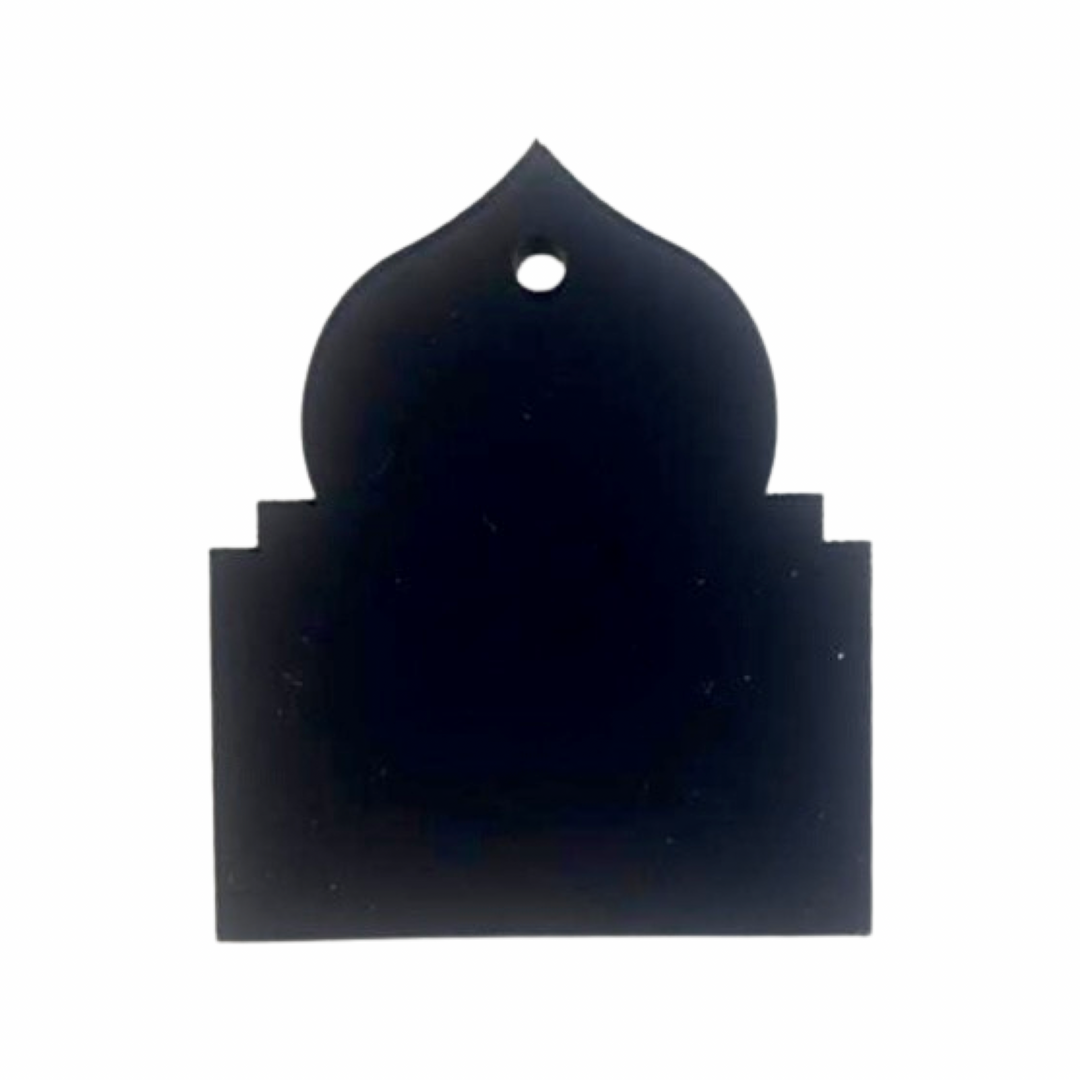 Masjid Acrylic Black Tag