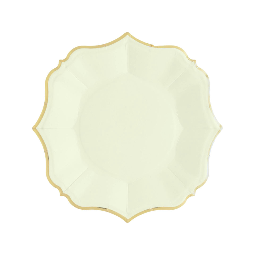 Cream Dessert Plates