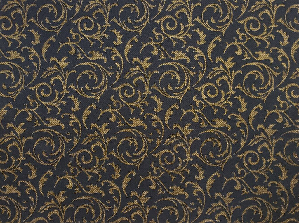 Damask Linen-Like Black Placemats pack of 24