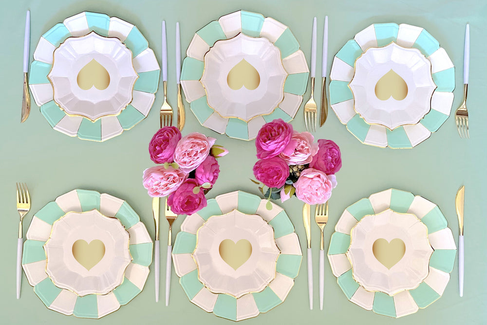 White Love Dessert Plates