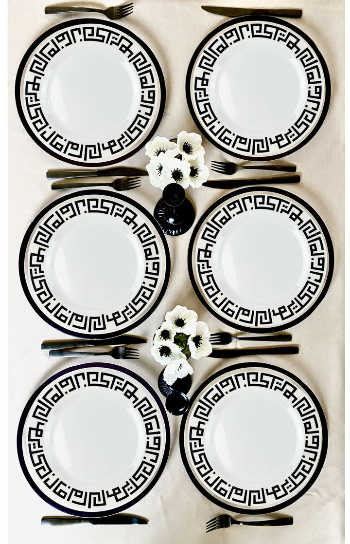 Ramadan Arabic Kufi Melamine Serving Plates/Charger Set of 2