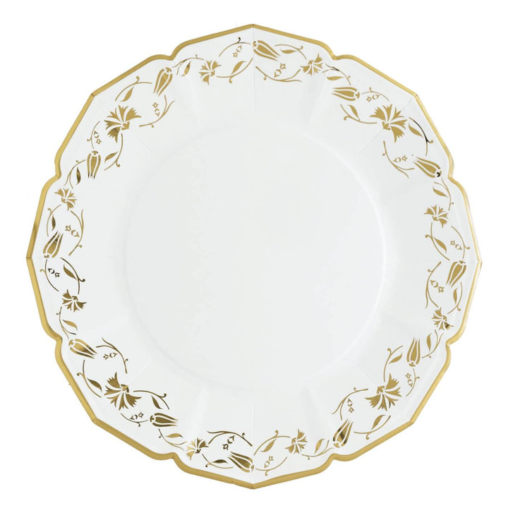 Iznik Floral White Dinner Plates