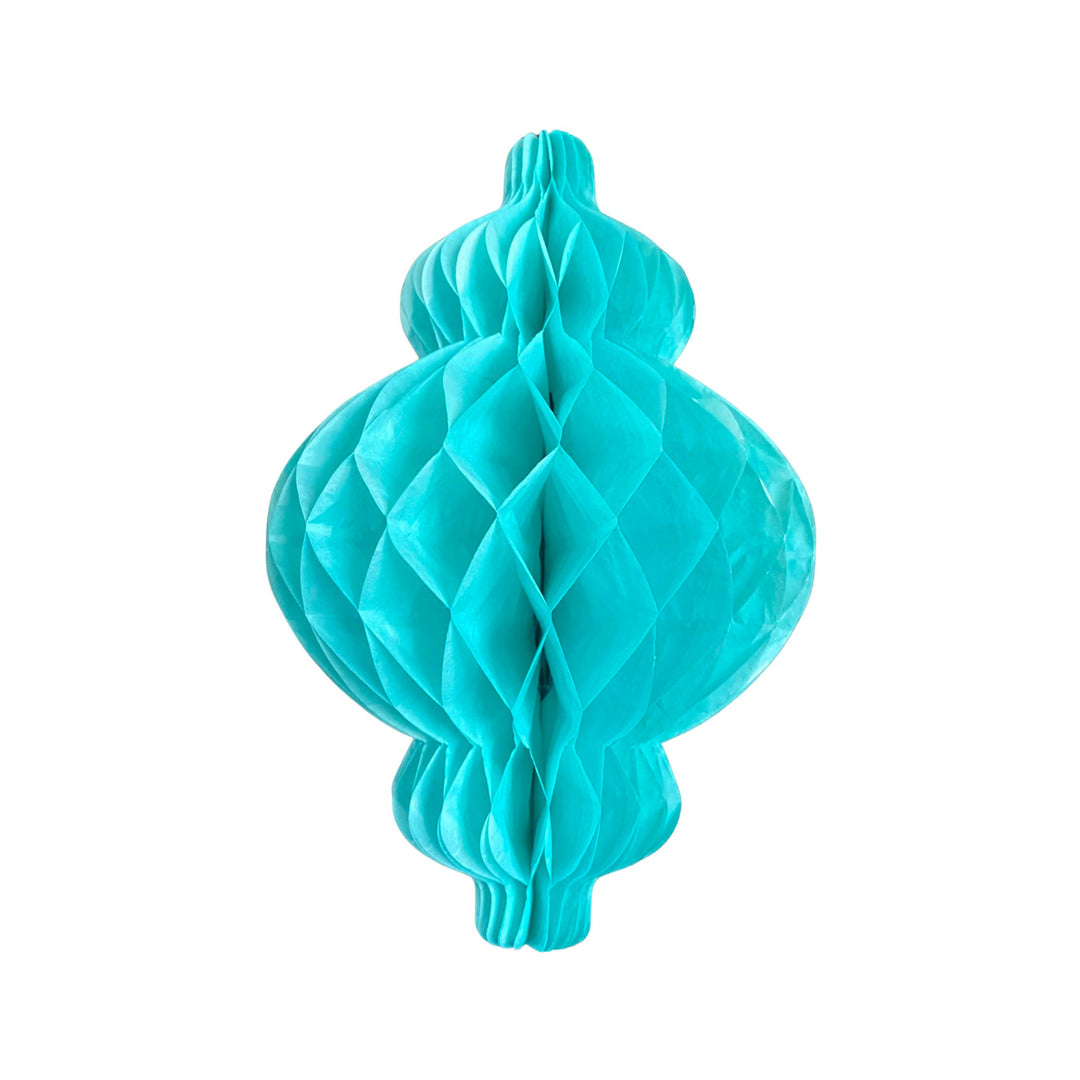 Lantern Honeycomb Turquoise Set of 2
